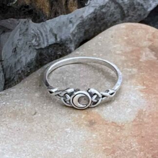 Sterling Silver Celtic Moon Ring