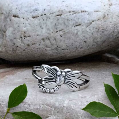 Dragonfly Sterling Silver Ring