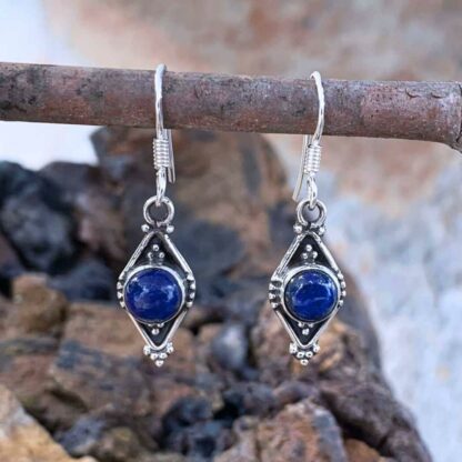 Lapis & Silver Teardrop Earrings - GLE-Good Living Essentials