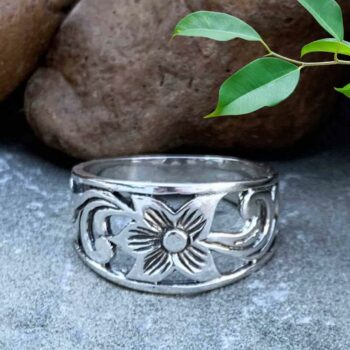 Sterling Silver Plumeria Ring