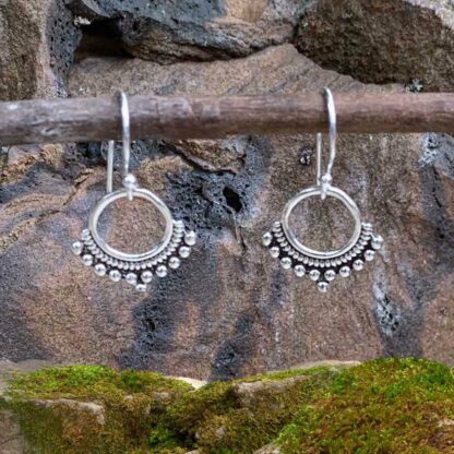 Sterling Ball Hoop Earrings