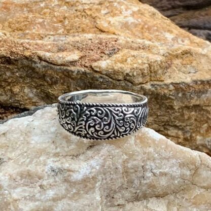 Ornate Sterling Oxidized Ring