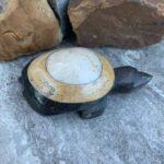 Hand Carved Multi-Stone Moroccan Sea Turtle Figure