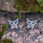 Sterling Silver Celtic Knot Butterfly Stud Earrings