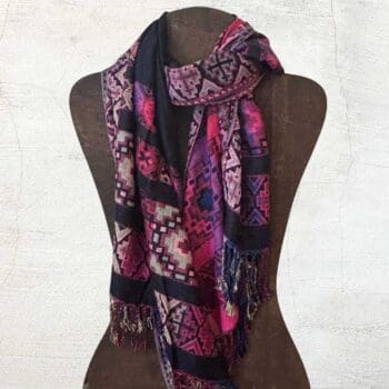 an image of a Midnight Blue with Southwest Pinks Scarf
