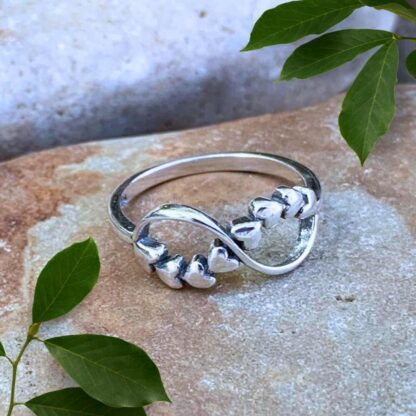 Sterling Infinity Multi-Hearts Ring