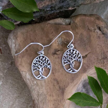 Romantic Sterling Silver Tree of Life Earrings