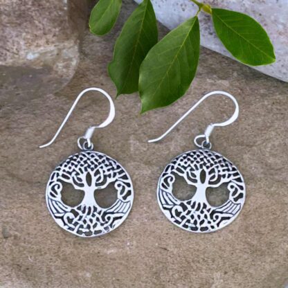 Celtic Sterling Silver Tree of Life Earrings