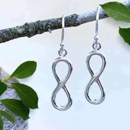 Sterling Silver Infinity Dangle Earrings