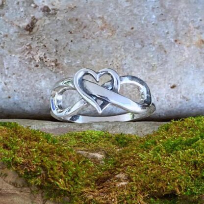 Sterling Heart Infinity Ring