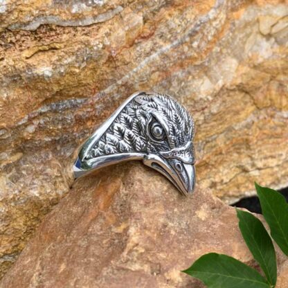 Sterling Silver Eagle Head Ring