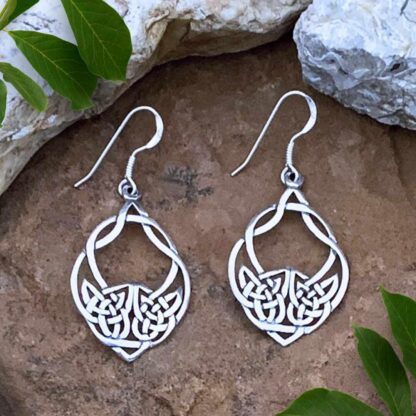 Sterling Silver Celtic Knot Statement Earrings