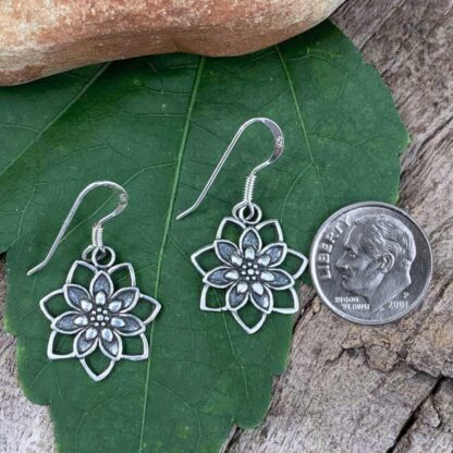 Sterling Blooming Lotus Earrings