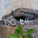 An image of our Infinity Heart Sterling Silver Stud Earrings