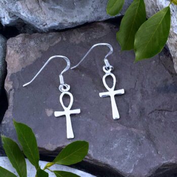 Sterling Ankh Dangle Earrings