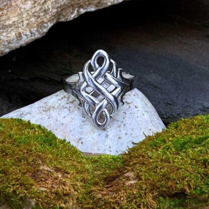 An image of our Sterling Silver Celtic Knot Marquise Ring