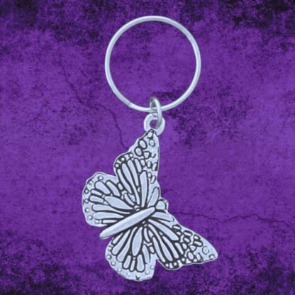 Butterfly Magic Pewter Keychain