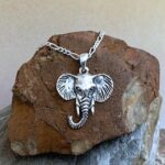 Sterling Silver Elephant Head Pendant