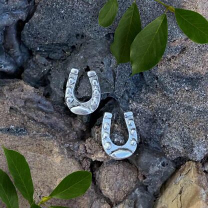 Sterling Silver Horseshoe Stud Earrings