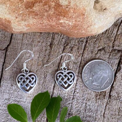 Sterling Celtic Heart Earrings