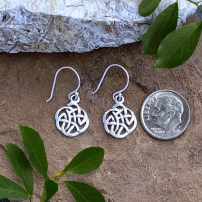 Round Sterling Silver Celtic Knot Earrings