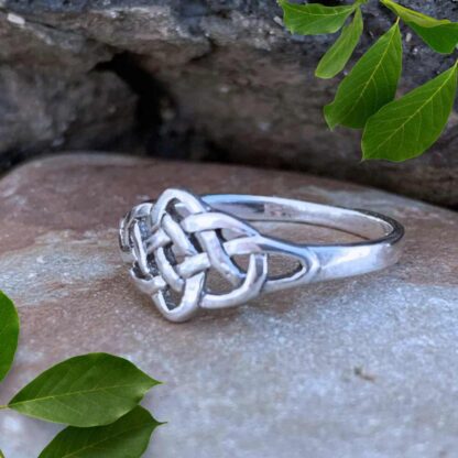 Sterling Silver Celtic Knot Ring Side View