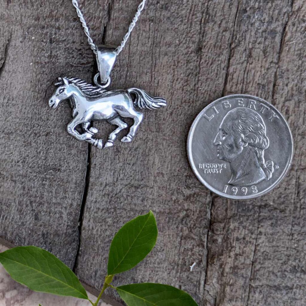 Gilded Gallop Pendant Necklace – Silver main image 1