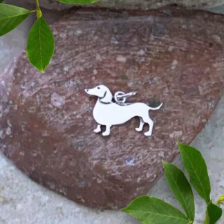 an image of a Dachshund Sterling Silver Charm