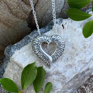 an image of a Sterling Silver Open Heart Pendant