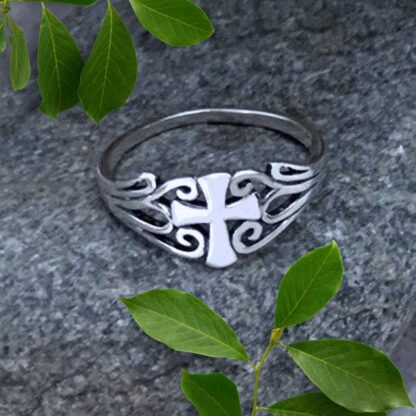 an image of a Sterling Silver Cross Ring