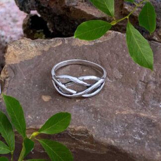 an image of a Simple Celtic Weave Sterling Silver Ring