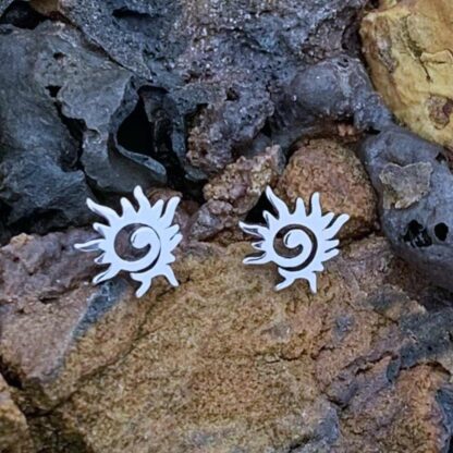 Sterling Swirl Sun Studs