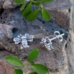 an image of a pair of Sterling Silver Bumblebee Stud Earrings