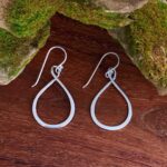 an image of a pair of Sterling Silver Large Loop Dangle Earrings