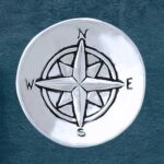 an image of a Pewter Compass Charm Bowl