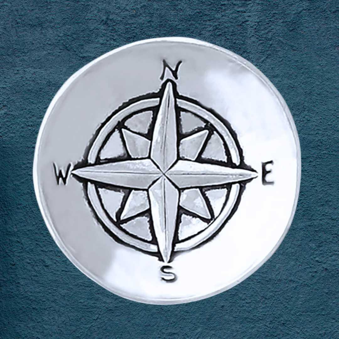 an image of a Pewter Compass Charm Bowl