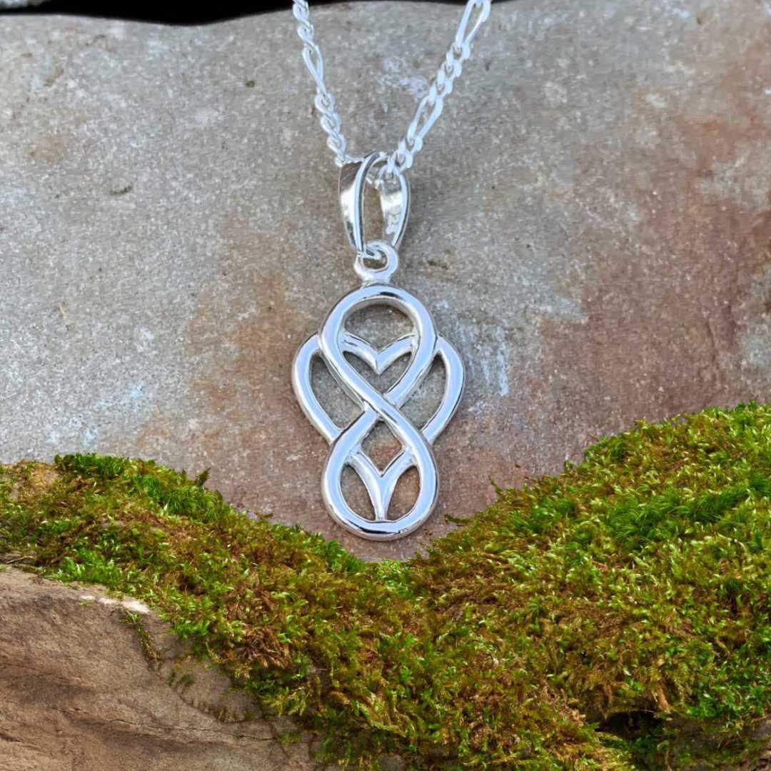 an image of an Everlasting Love Infinity Heart Sterling Silver Pendant