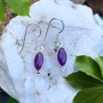 an image of a pair of Petite Marquise Amethyst and Sterling Silver Earrings