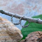 an image of a pair of Small Sterling Silver Bali Hoop Earrings