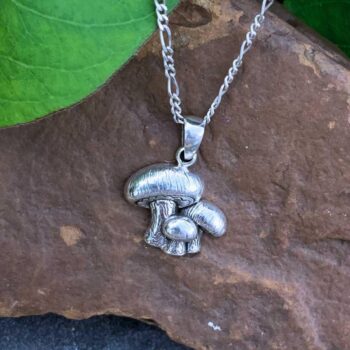 an image of a Sterling Silver Mushroom Trio Pendant