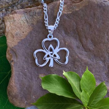 an image of a Sterling Silver Shamrock & Triquetra Pendant