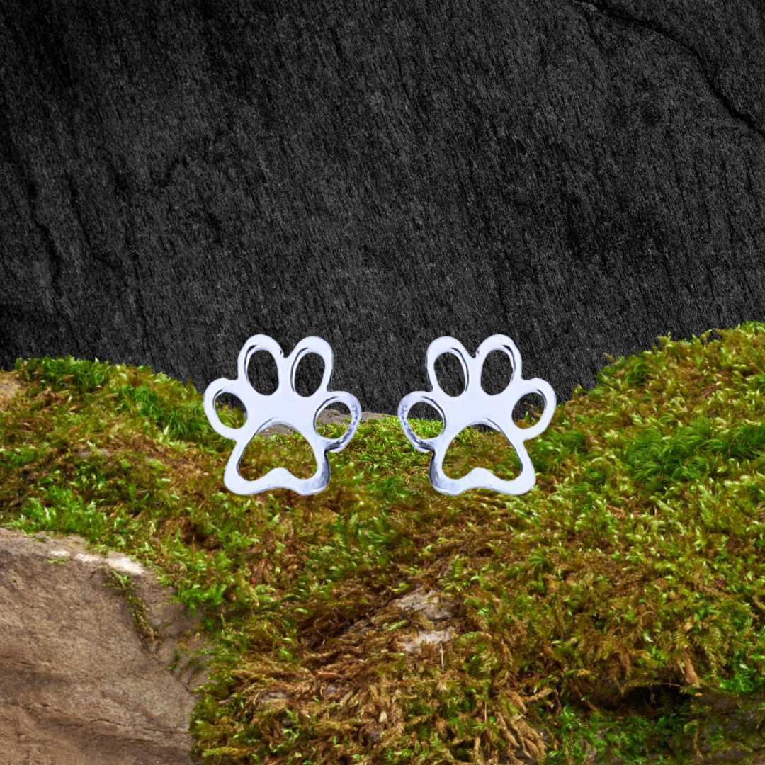 Sterling Animal Paw Earrings