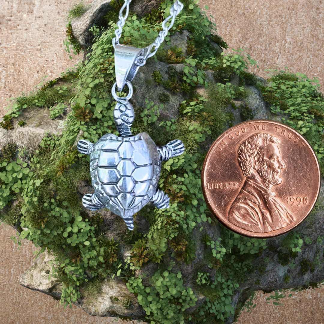 Sterling Baby Turtle Pendant - Image 2
