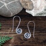 an image of a pair of Sterling Silver Spiral Drop Earrings