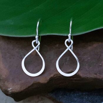 an image of a pair of Petite Infinity Loop Sterling Silver Earrings