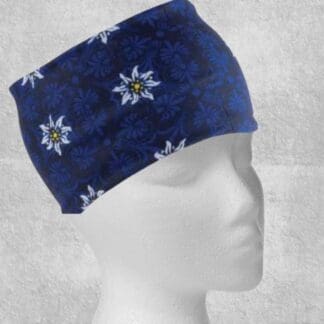 an image of a Navy and White Flowers Infinity Bandana Head Wrap