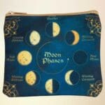 an image of a Moon Phases Coin Purse with blue background