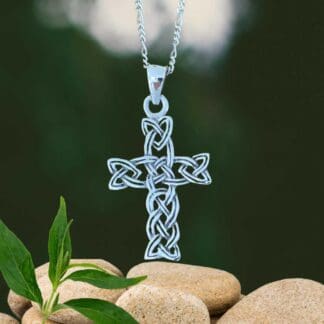 an image of a Sterling Silver Open Celtic Cross Pendant