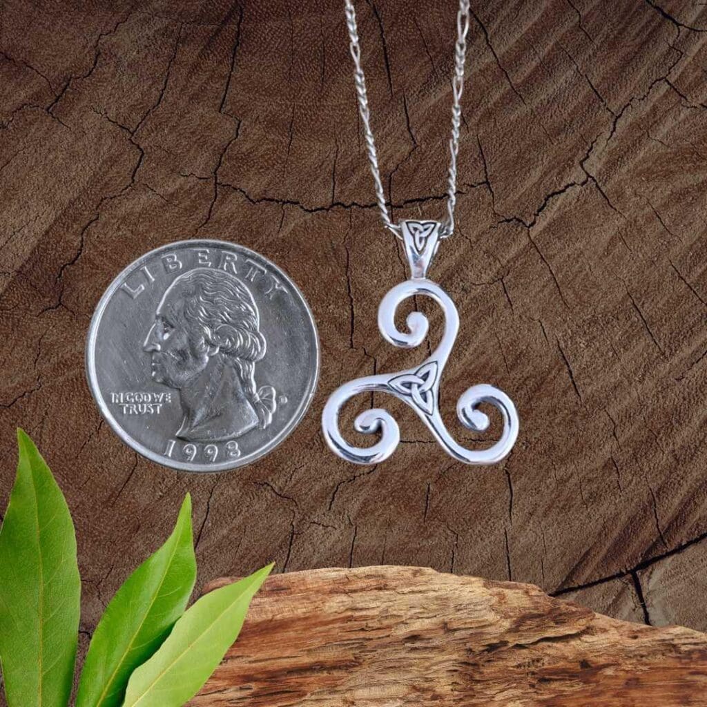 Sterling Silver Triskelion and Triquetra Celtic Pendant - GLE-Good ...