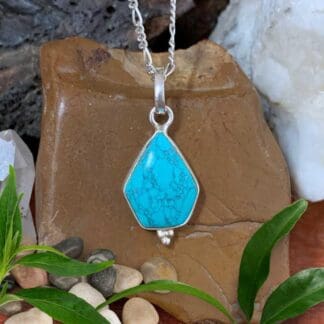 an image of a Geometric Turquoise and Sterling Silver Pendant